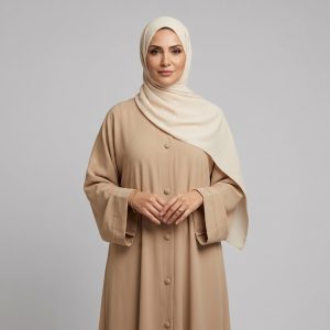 Elevate your modest wardrobe with our stunning Taupe A-Line Abaya. Designed for the modern woman who values both style and grace, this abaya is the perfect blend of contemporary fashion and traditional elegance.