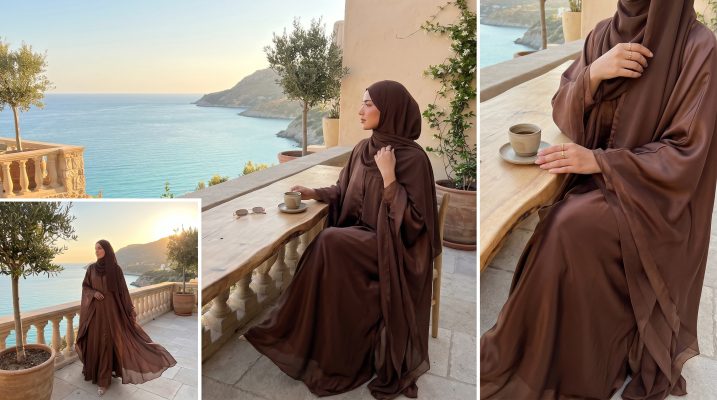 Embrace the perfect harmony of comfort and high-end style with our Chocolate Butterfly Abaya. This piece reimagines the classic Farasha silhouette using premium silk-finish fabric that glides effortlessly with every movement. Whether you're enjoying a sunset dinner or attending a formal gathering, this abaya promises a look of understated luxury and timeless grace.