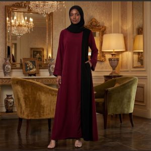 Premium Dual-Tone Modern Abaya | Customizable B2B Collection