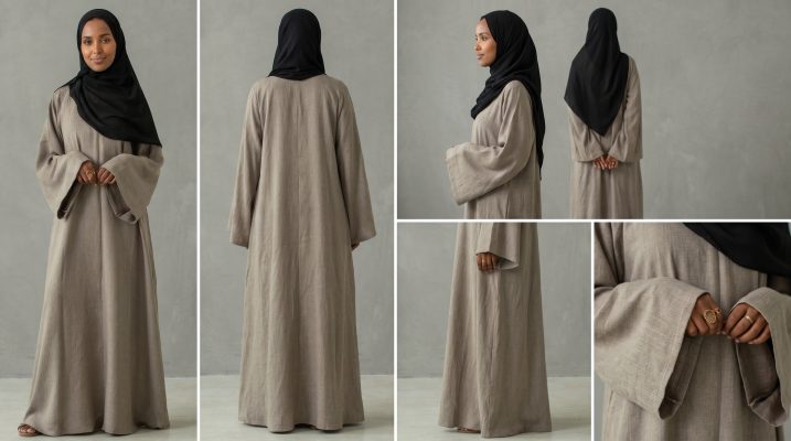 A timeless silhouette that suits all body types, offering a modest yet structured look